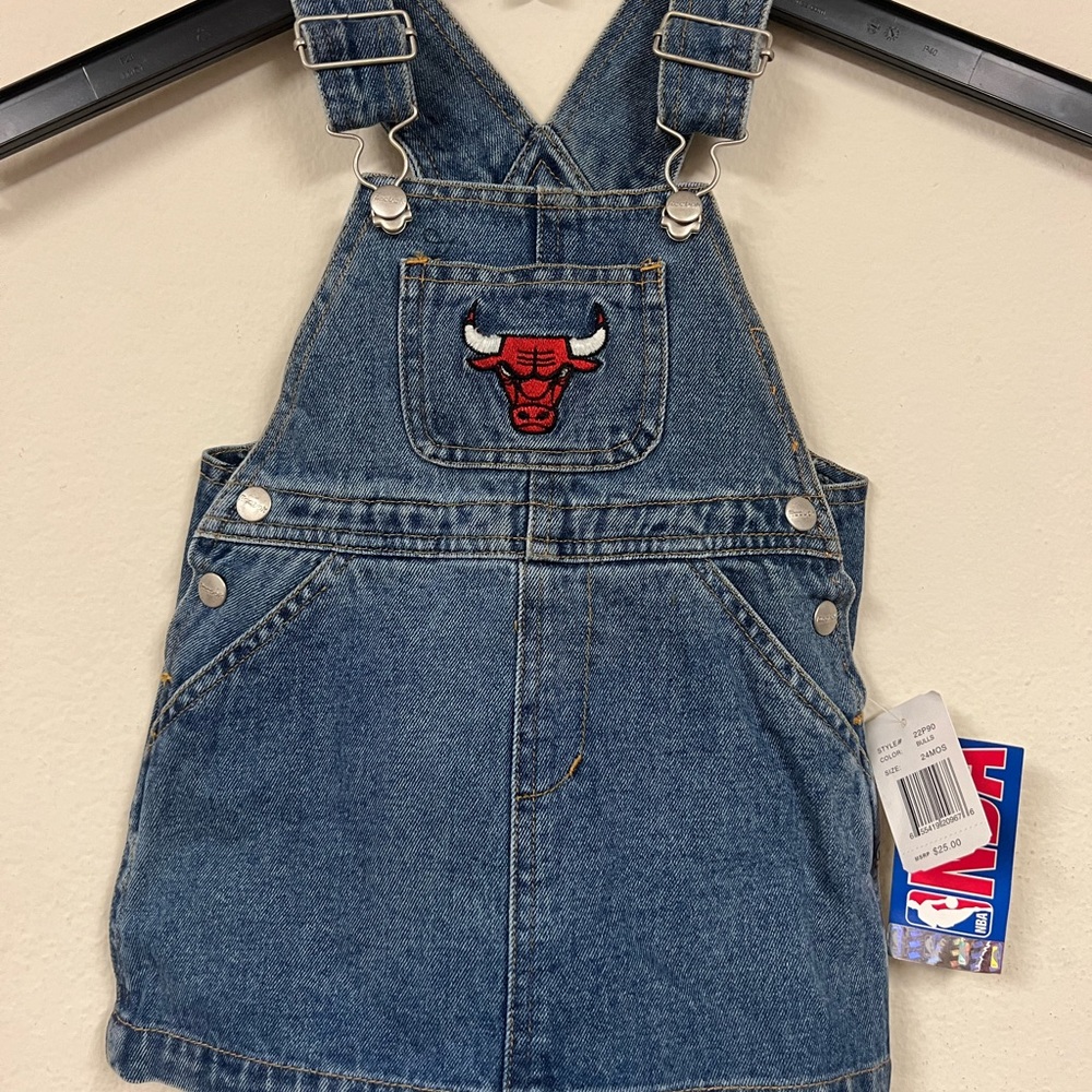 Chicago Bulls Toddler Overall Dress -New - Picture 2 of 8